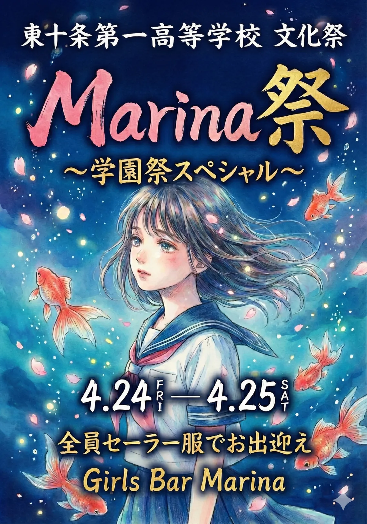 Marina祭 〜学園祭スペシャル〜 4/24(金)-4/25(土) 全員セーラー服でお出迎え